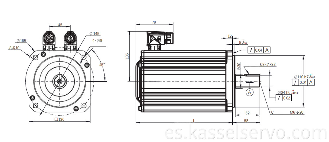 Z8A 400V 4.0KW 130mm